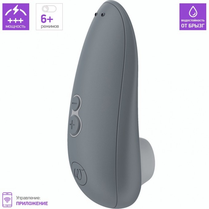 Бесконтактный клиторальный стимулятор WOMANIZER STARLET 3 серый WZ231SG6