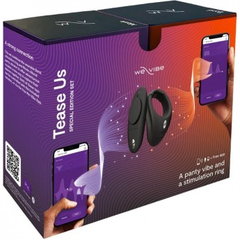 Набор WOMANIZER We-Vibe Tease Us: виброкольцо Bond + клиторальный вибратор Moxie черный